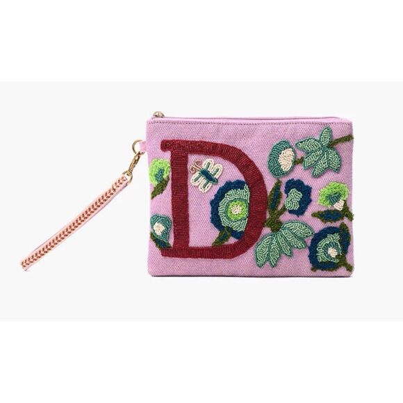 AMERICA & BEYOND PERSONALIZED INITIAL “D”EMBELLISHED
WRISTLET POUCH / NWT - Picture 1 of 6